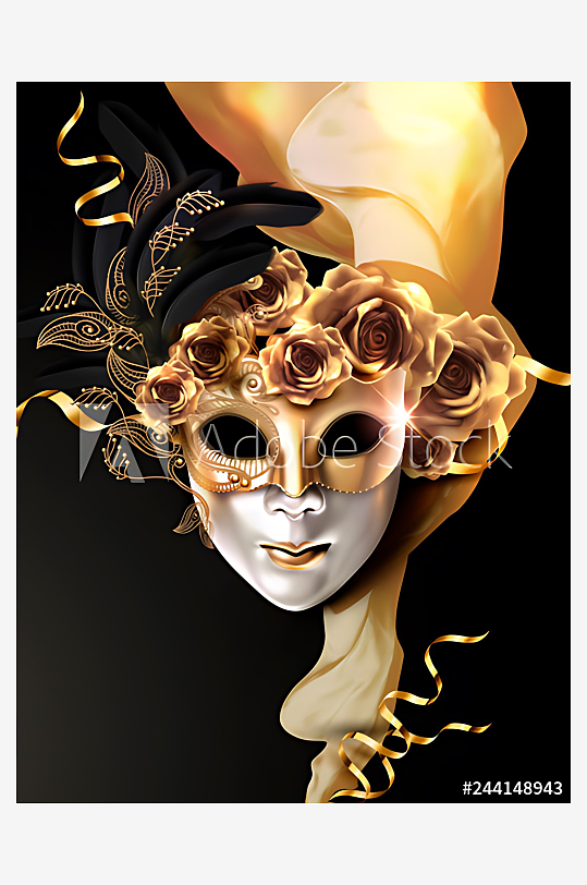 面具化装舞会矢量设计素材-众图网