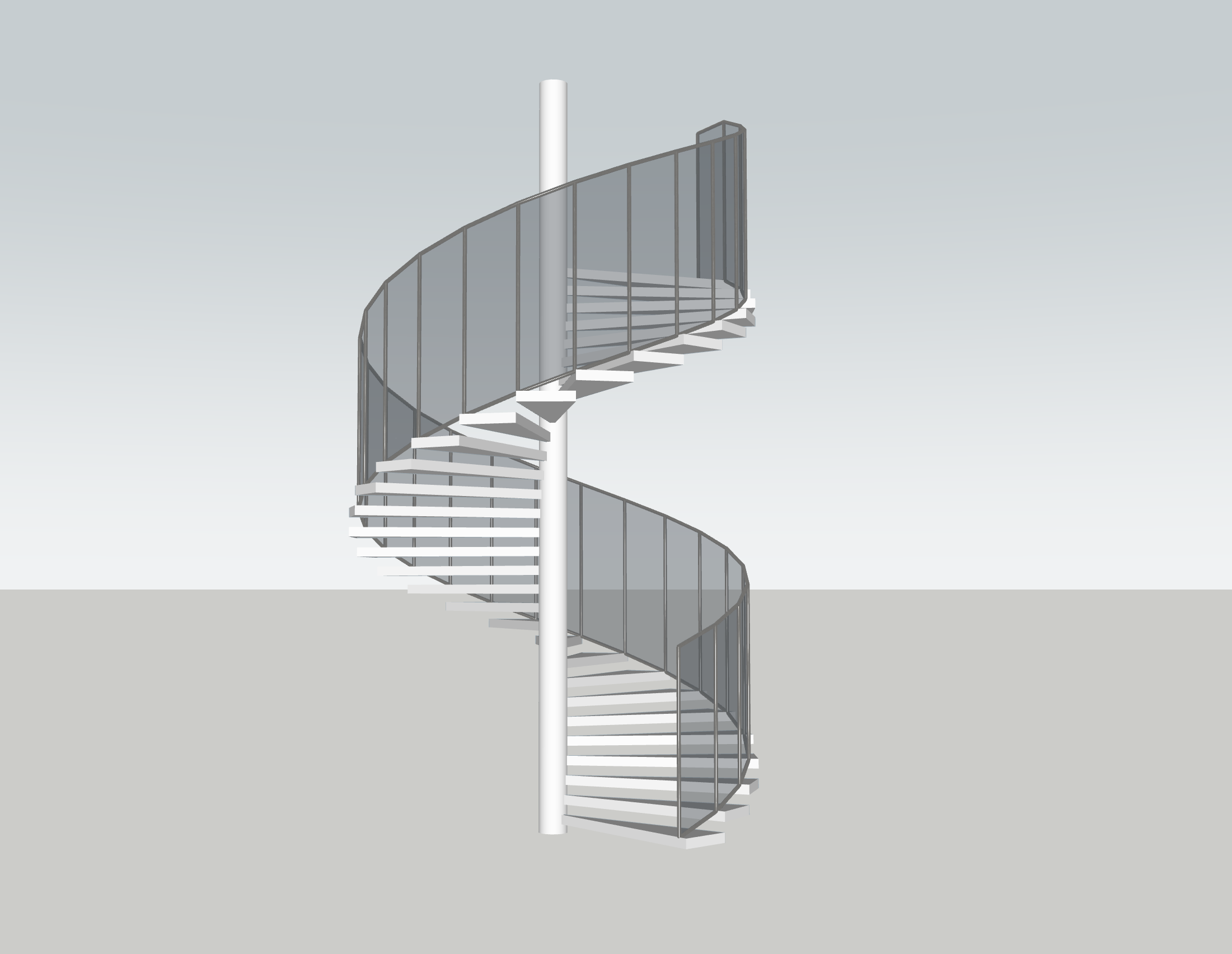 现代玻璃旋转楼梯素材