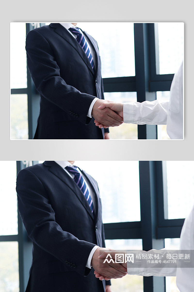 商务西装企业人物握手摄影图照片素材