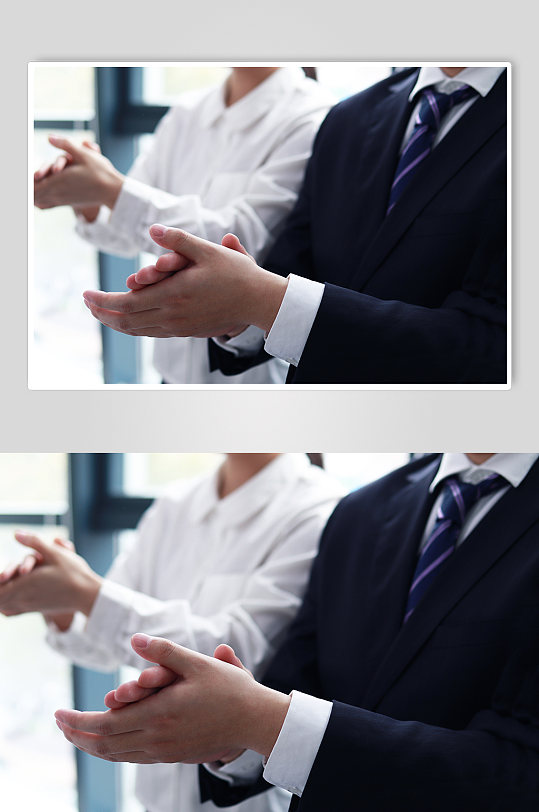企业人物鼓掌欢迎高清摄影图照片-众图网