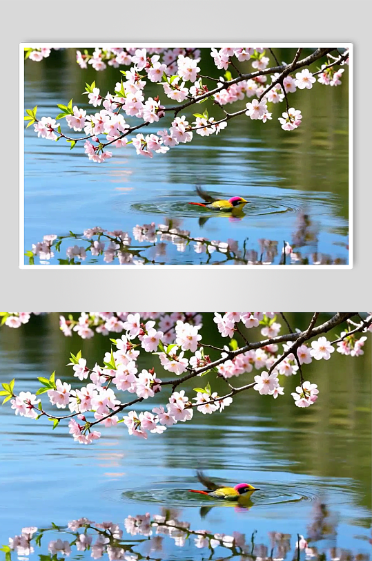 樱花数字艺术AI春天春季风景MP4视频-众图网