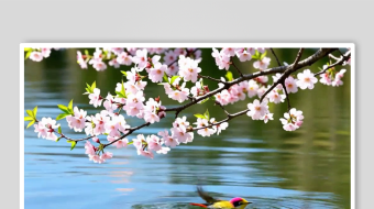 樱花数字艺术AI春天风景MP4视频-众图网