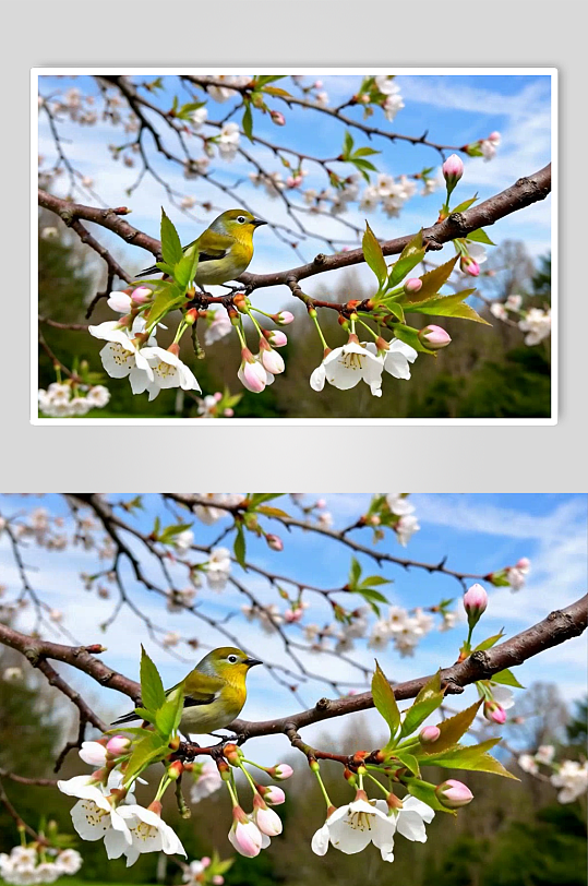 樱花数字艺术AI春天春季风景MP4视频-众图网