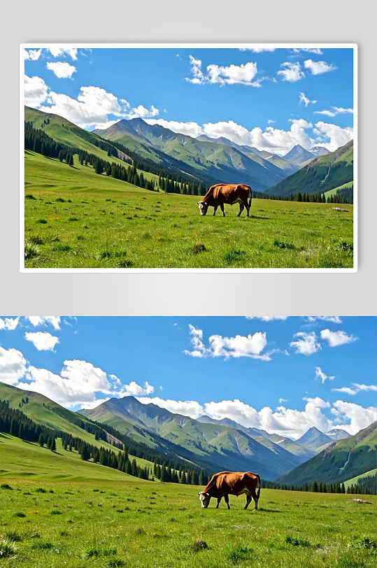 草原数字艺术AI春天风景MP4视频-众图网