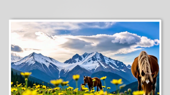 草原数字艺术AI春天风景MP4视频-众图网