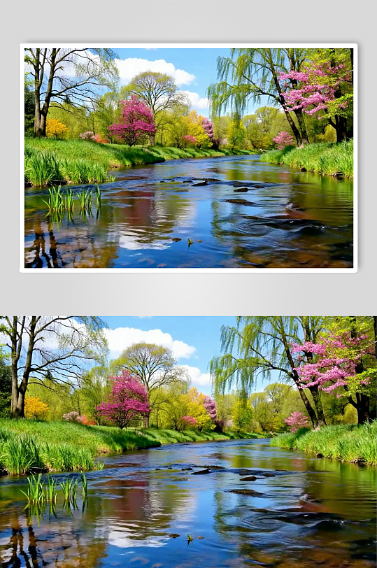 数字艺术AI春季春天风景MP4视频-众图网