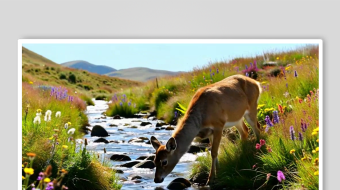 小鹿数字艺术AI春天风景MP4视频-众图网