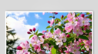 樱花数字艺术AI春天风景MP4视频-众图网