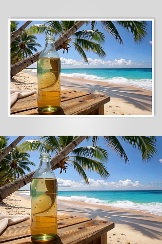 大海汽水AI夏季风景自然风光MP4视频