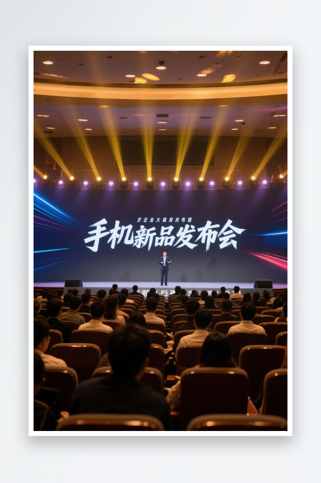 商务企业新品发布会会议人物摄影图素材