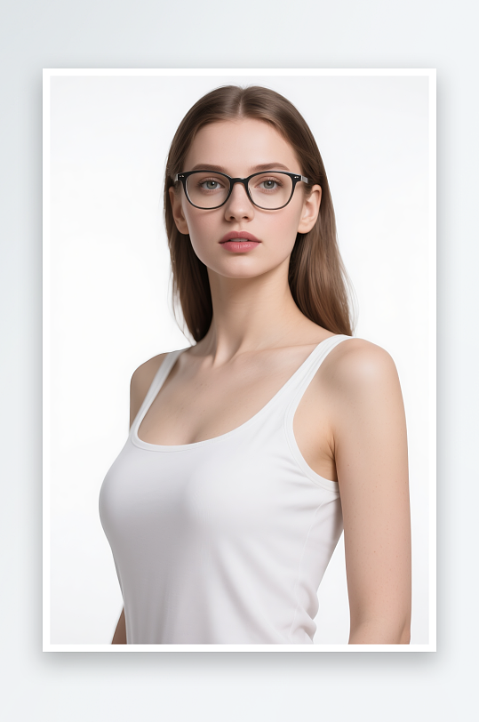 近视眼镜戴眼镜人物眼镜店摄影图-众图网