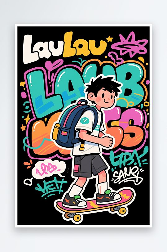 最新开学季学生人物插画-众图网