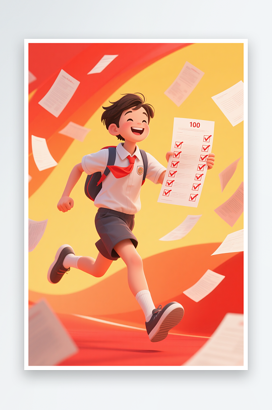 开学季学生人物插画-众图网