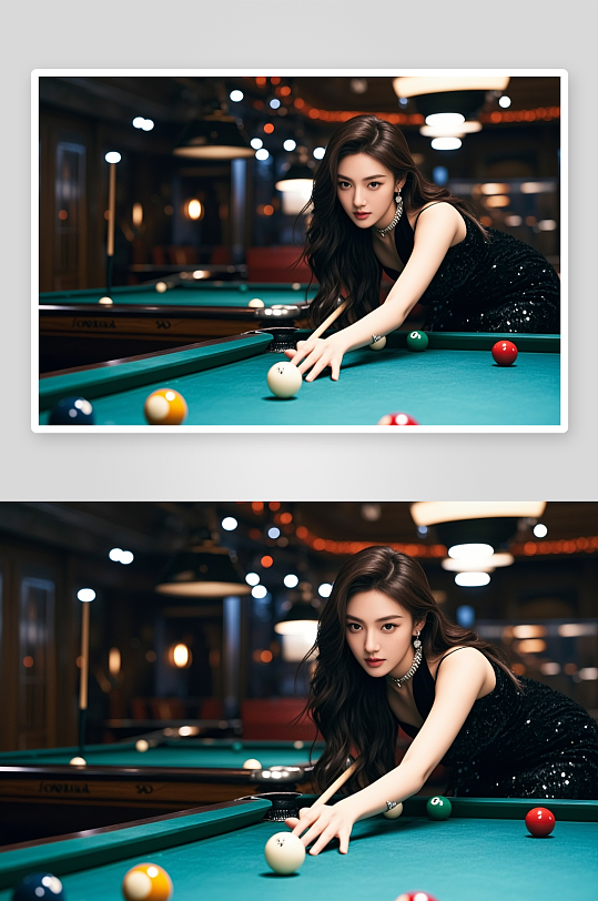 高清打桌球台球斯洛克人物摄影图-众图网