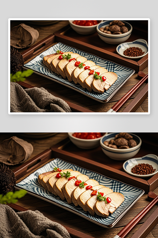 西餐鹅肝美食摄影图