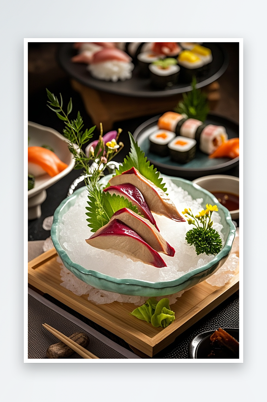 西餐鹅肝美食摄影图