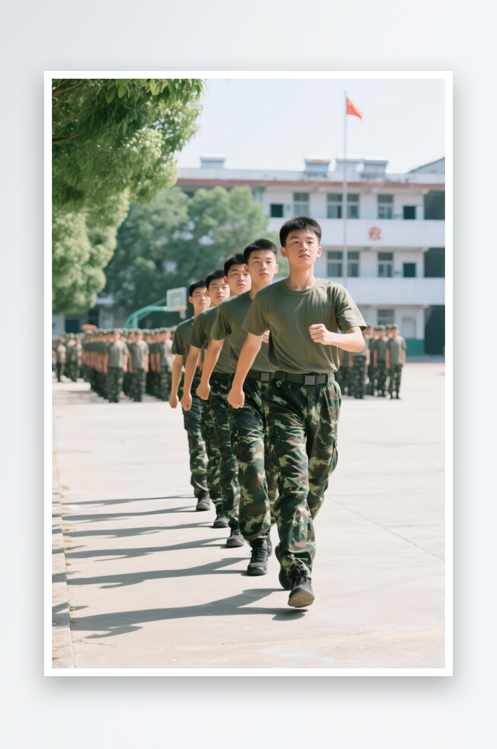 學(xué)校學(xué)生軍訓(xùn)夏令營(yíng)訓(xùn)練人物攝影圖素材