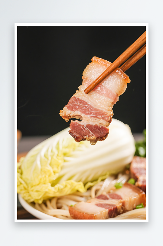 东北菜猪肉炖白菜美食菜品摄影图