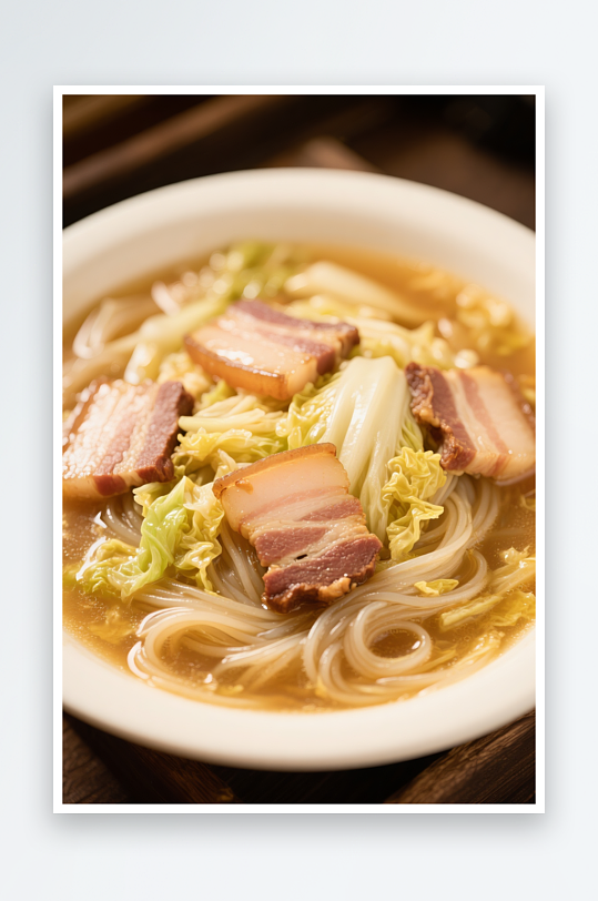 东北菜猪肉炖白菜美食菜品摄影图