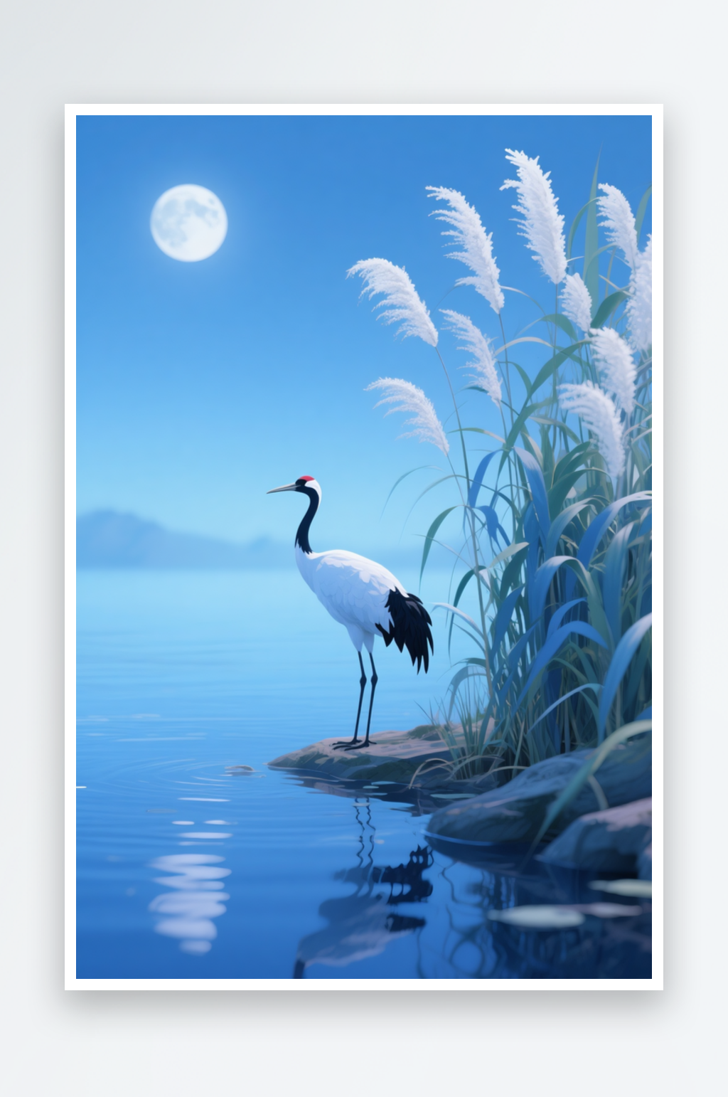 白露二十四节气白鹭插画素材