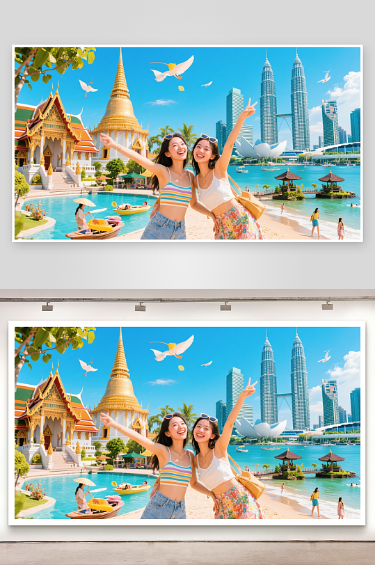 十一国庆节著名景点旅游人物摄影图-众图网