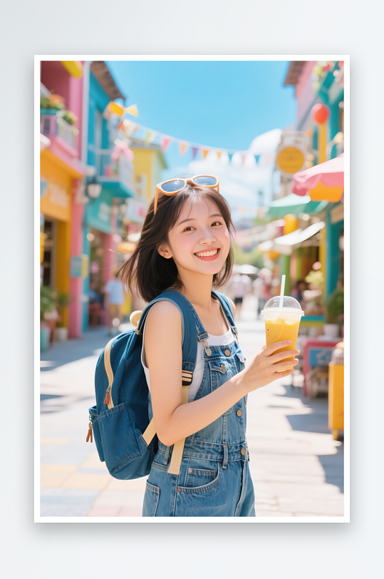 十一国庆节著名景点旅游人物摄影图