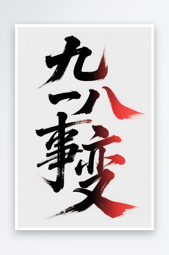 918九一八事变勿忘国耻艺术字