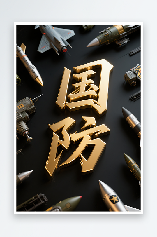 全民国防教育日艺术字-众图网