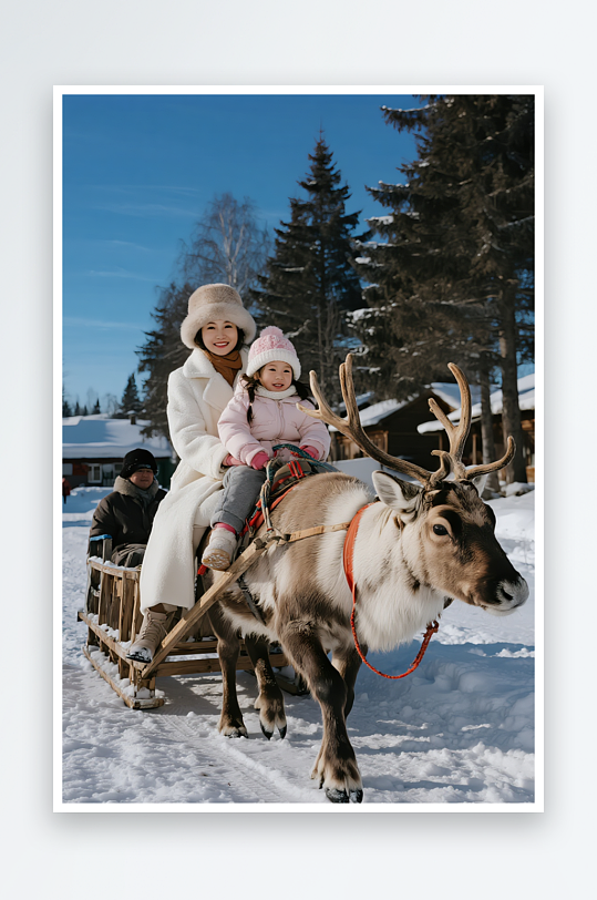 冬季旅游旅行雪景人物摄影图-众图网