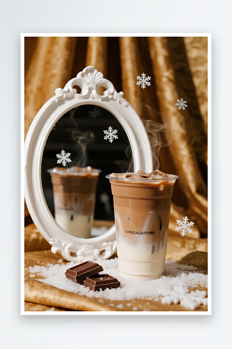 冬季奶茶咖啡饮品摄影图