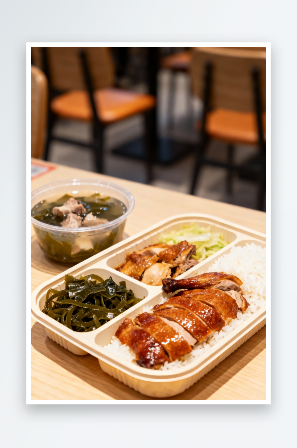 烧鸭饭盒饭小炒快餐外卖美食摄影图素材