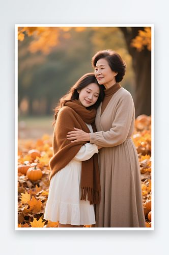 温馨感恩节人物摄影图