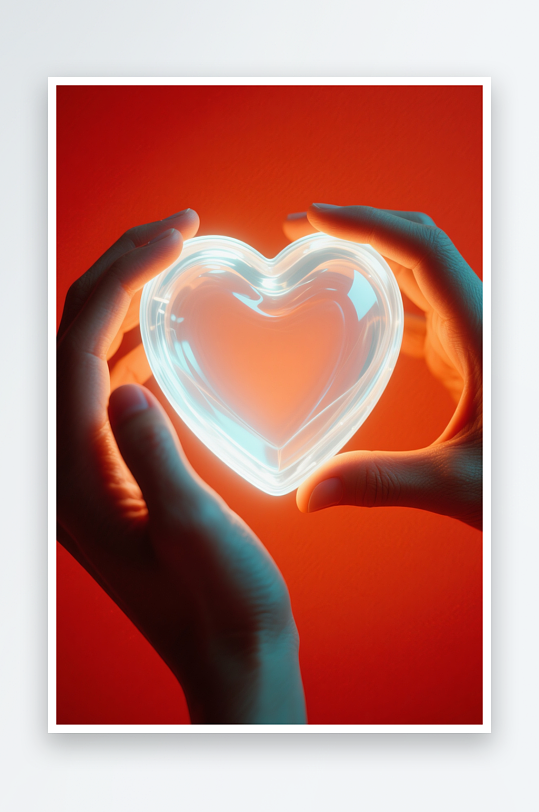 手捧爱心感恩节爱心插画背景图-众图网