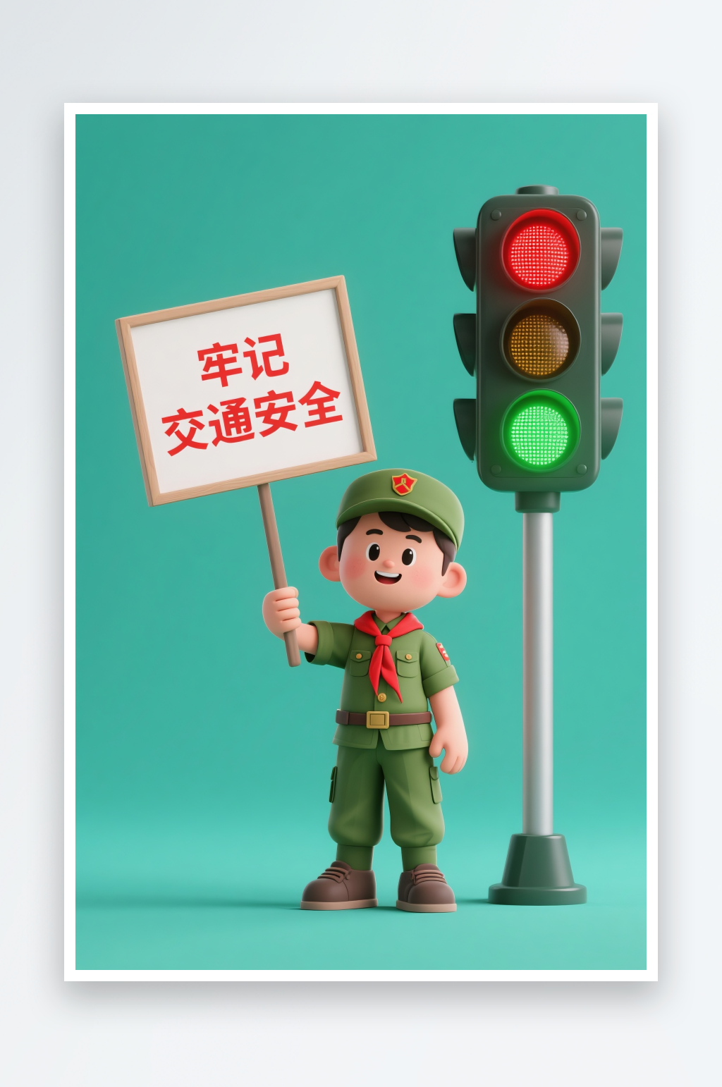 交通安全学生人物插画素材