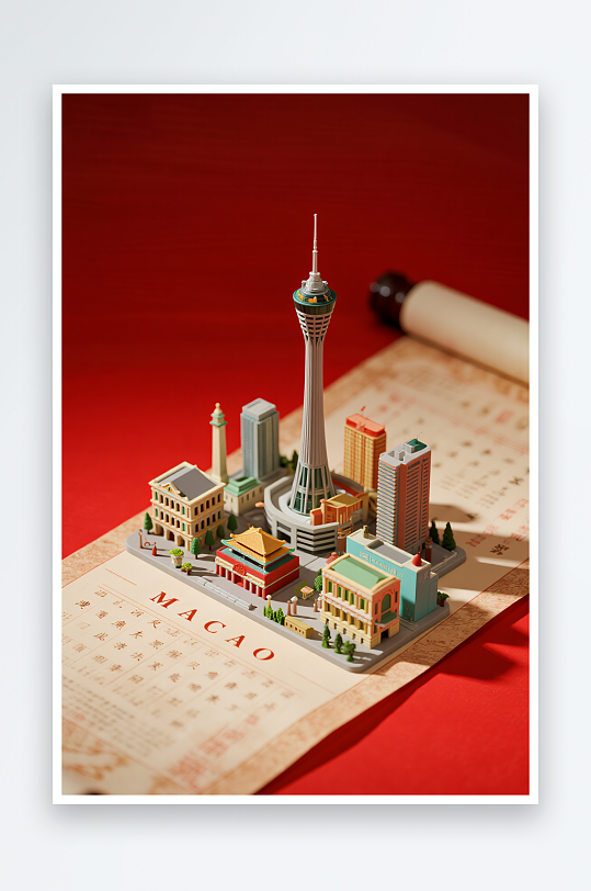 澳门MACAO回归纪念日插画背景图素材-众图网