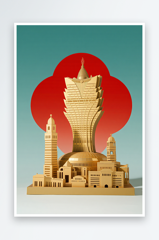 澳门MACAO回归纪念日插画背景图图片-众图网