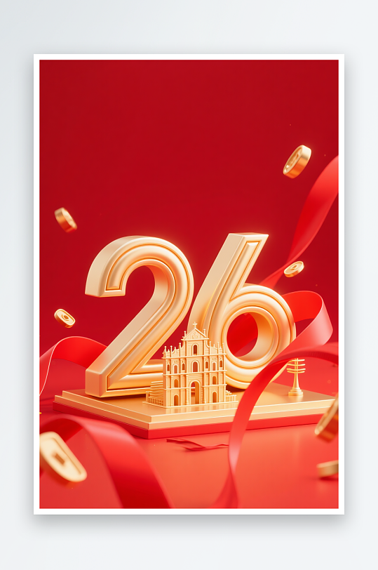 澳门建筑主题插画设计元素背景图-众图网