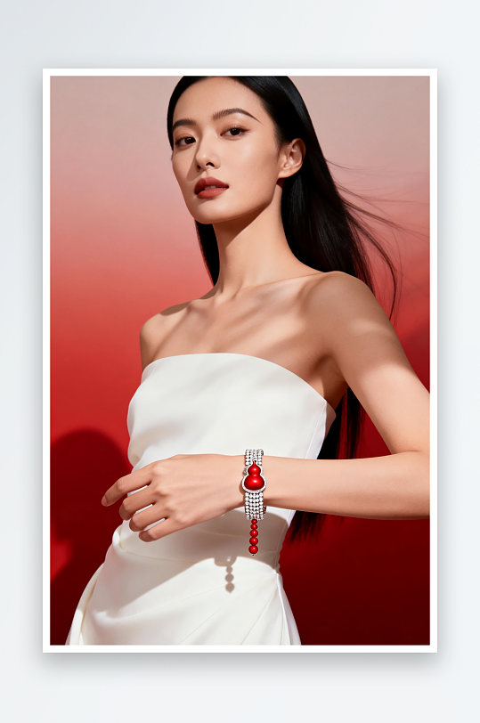 珠宝模特新年春节珠宝首饰黄金美女人物摄影-众图网