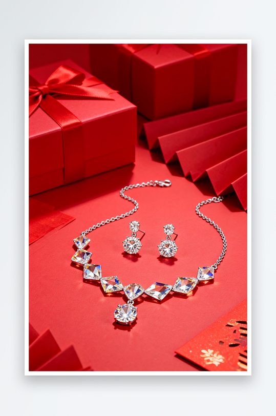 时尚精致新年春节珠宝首饰黄金摄影图-众图网