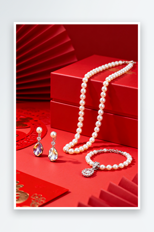 马年新年春节珠宝首饰黄金摄影图-众图网