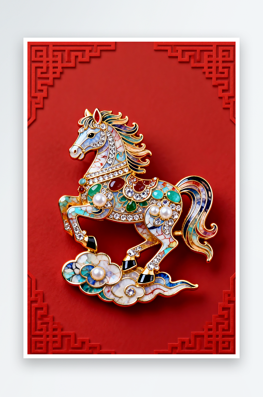 马年时尚精致新年春节珠宝首饰黄金摄影图-众图网