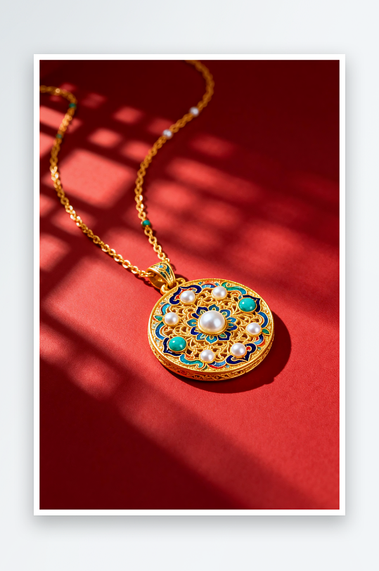 精致新年春节珠宝首饰黄金摄影图-众图网
