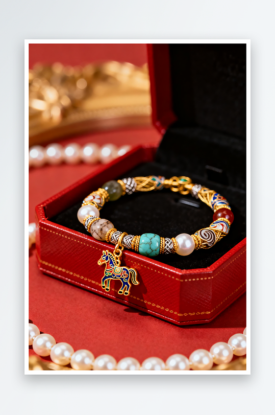 精致新年春节珠宝首饰黄金摄影图-众图网