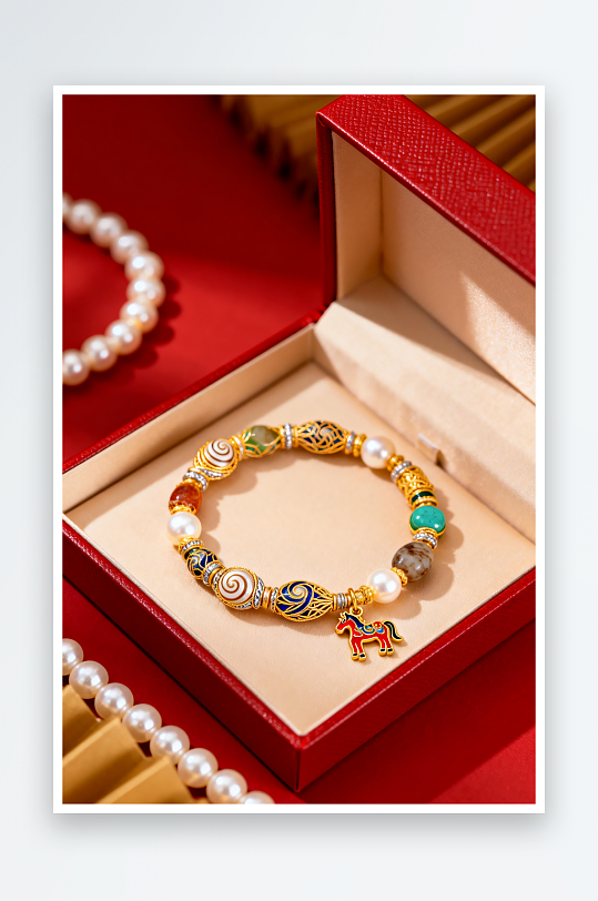 精致新年春节珠宝首饰黄金摄影图-众图网