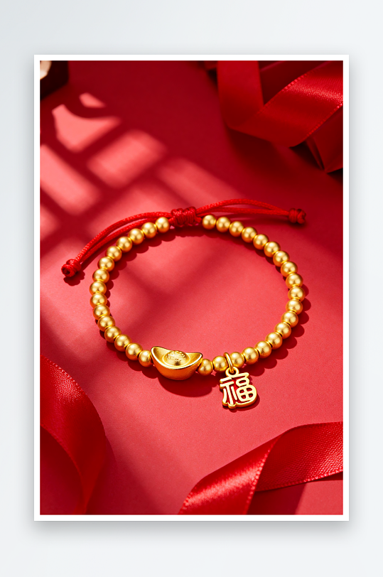 精致新年春节珠宝首饰黄金摄影图-众图网