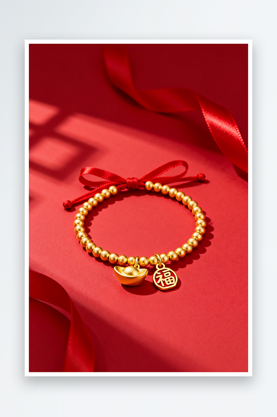 精致新年春节珠宝首饰黄金摄影图-众图网