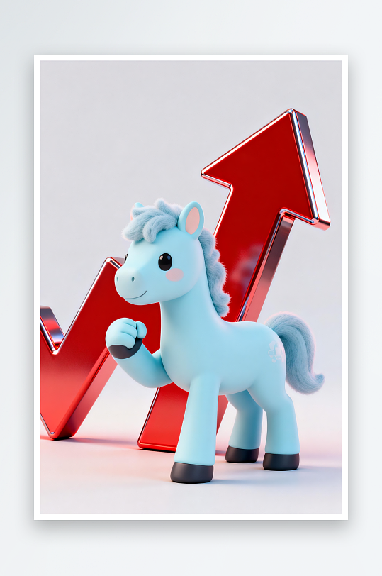 C4D企业马年春季招聘卡通小马插画-众图网