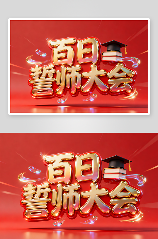 百日誓师高考加油艺术字字体设计-众图网