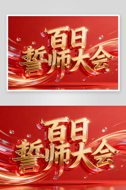 百日誓师高考加油艺术字字体设计-众图网