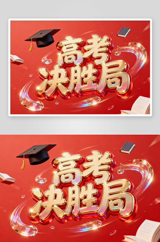 百日誓师高考加油艺术字字体设计-众图网